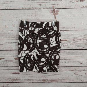 CLOSING SALE DVF Abstract Pencil Skirt Brown/Whit…